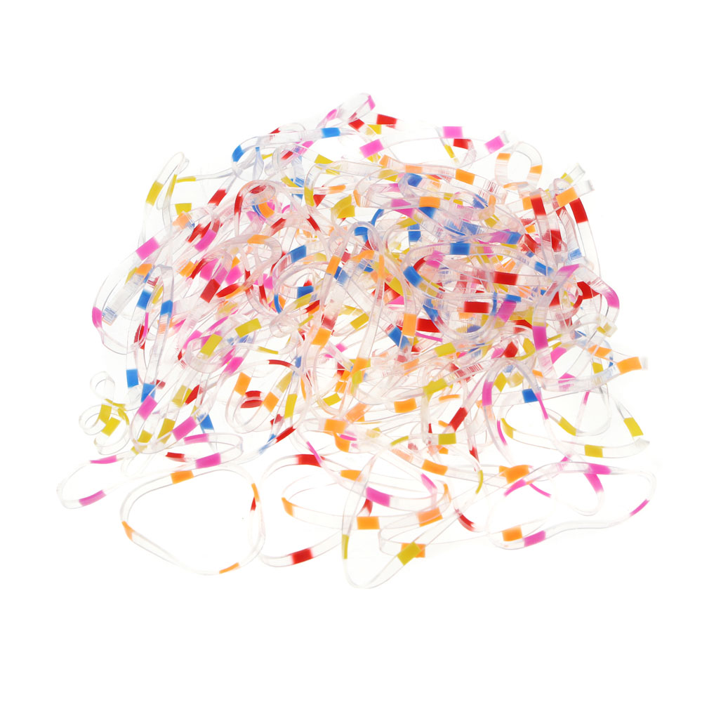 ЮНИLOOK Набор резинок для волос, 120 шт, d2,5см, резина, в ПВХ пакете, 5 дизайнов, ACS-102, арт.№ 322-048