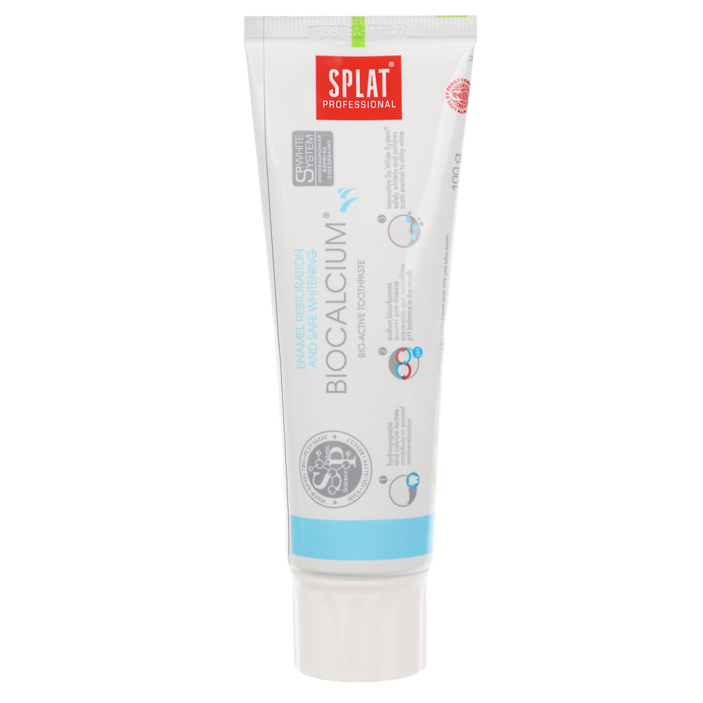 Зубная паста SPLAT Professional Биокальций для отбеливания зубов, туба, 100г, арт.№ 981-101
