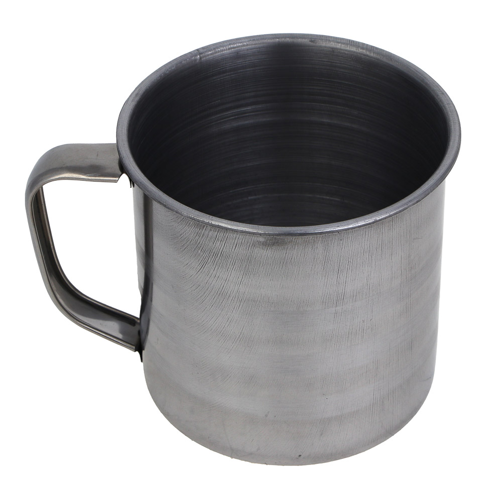 Кружка туристическая с крышкой тм РУССО ТУРИСТО, 0,22л., 8,2х7,3 см, 410-я нерж.сталь, арт.№ 123-064