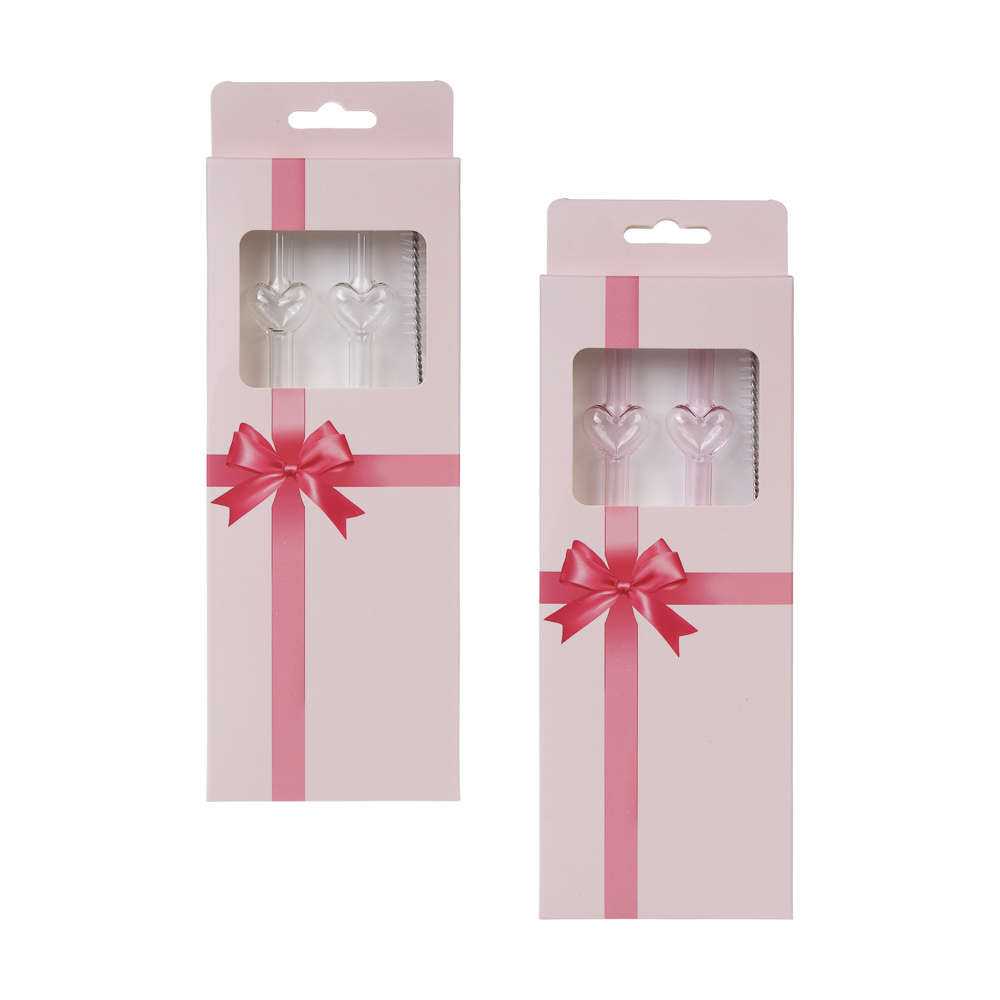 Набор трубочек тм Fntastic с щеточкой, 20 см, стекло, 2 шт, арт.№ 854-033