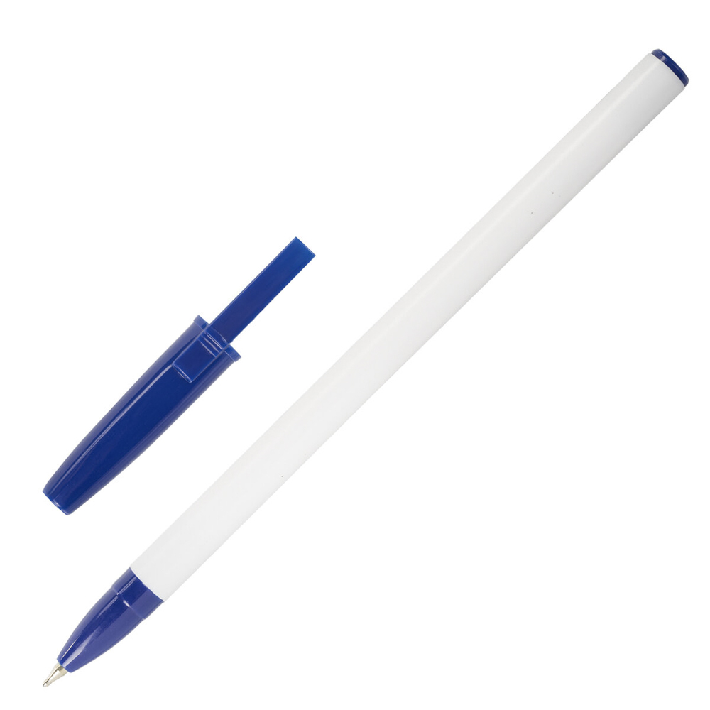 Ручка шариковая масляная BRAUBERG Stick Medium, СИНЯЯ, узел 1 мм, линия 0,5 мм, 143419, арт.№ 627-113