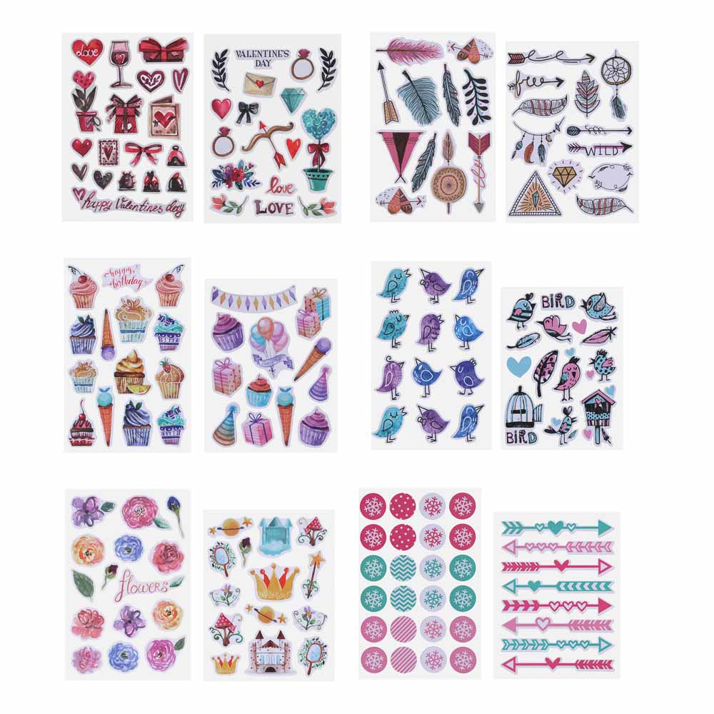 Fntastic Набор наклеек декоративных, 22x12,5 см, бумага, 6 дизайнов, арт.№ 503-014