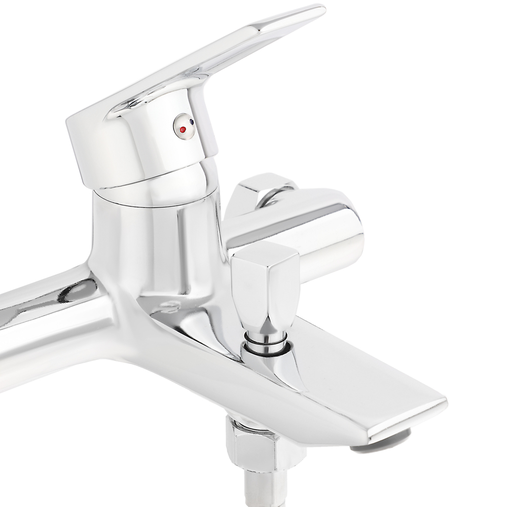 СоюзКран Смеситель для ванны с душем, короткий излив, керам. картридж 35мм, хром, цинк, SK07-M105, арт.№ 567-082