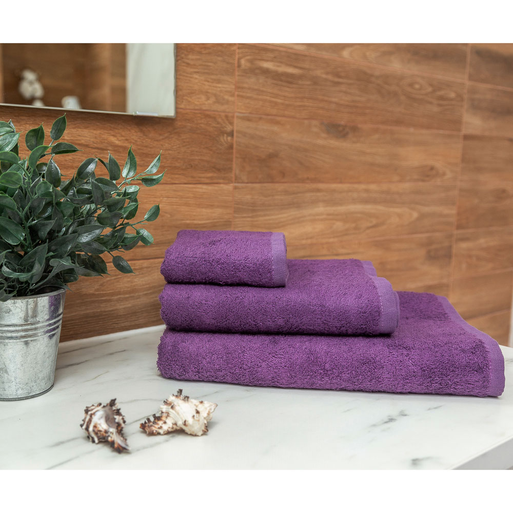 PROVANCE Бамбук Полотенце махровое, 70% бамбук, 30% хлопок, 30х50см, 400гр/м, фиолет, сирень, арт.№ 484-014
