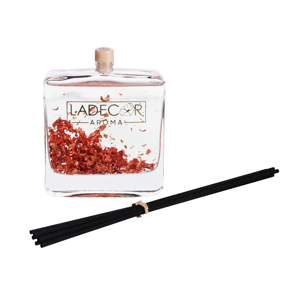 LADECOR Аромадиффузор с палочками, с блестками, 100 мл, 3 аромата, арт.№ 412-076