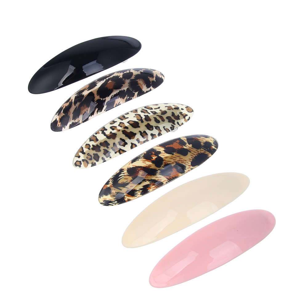 Заколка-автомат для волос тм ЮНИLOOK, 10,5х3см, акрил, металл, 6 цветов, ACS25-7, арт.№ 321-390