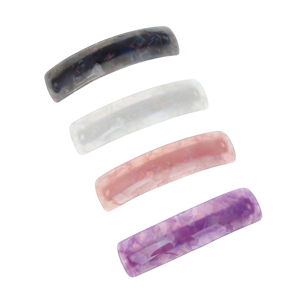 ЮНИLOOK Заколка-автомат для волос, 10,5х2,5см, акрил, металл, 4 цвета, ACS25-8, арт.№ 321-391