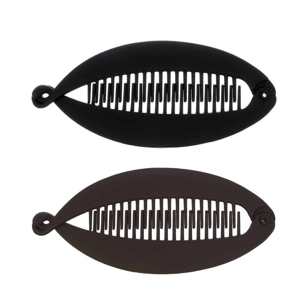 ЮНИLOOK Заколка для волос 13,5х6см, пластик, 2 цвета, ACS25-10, арт.№ 321-393