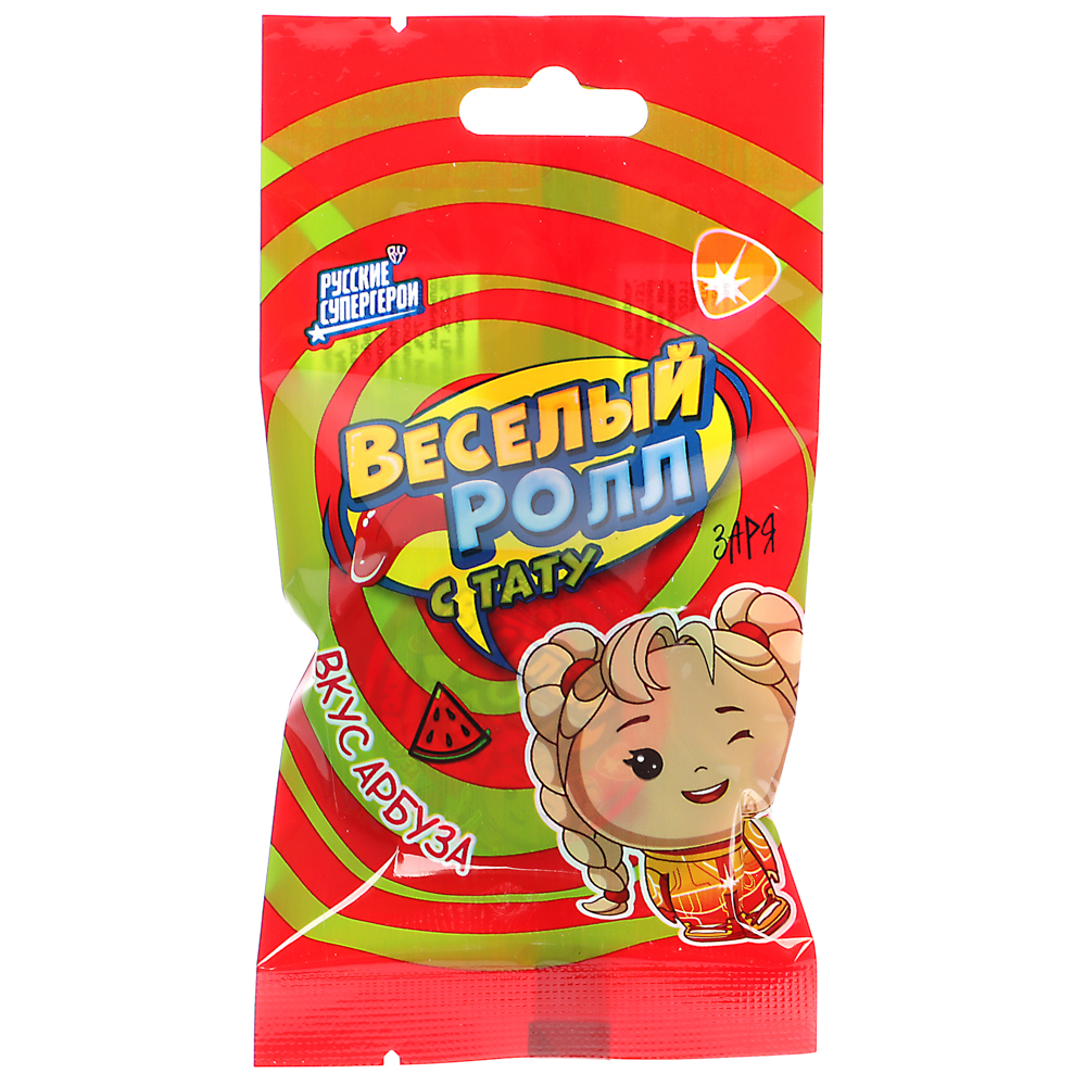 BY Русские Супергерои Жевательная резинка в рулоне с тату 12 гр., арт.№ 347-207