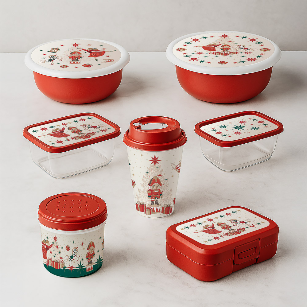 Щелкунчик Миска с крышкой 1,2л, пластик, арт.№ 861-518