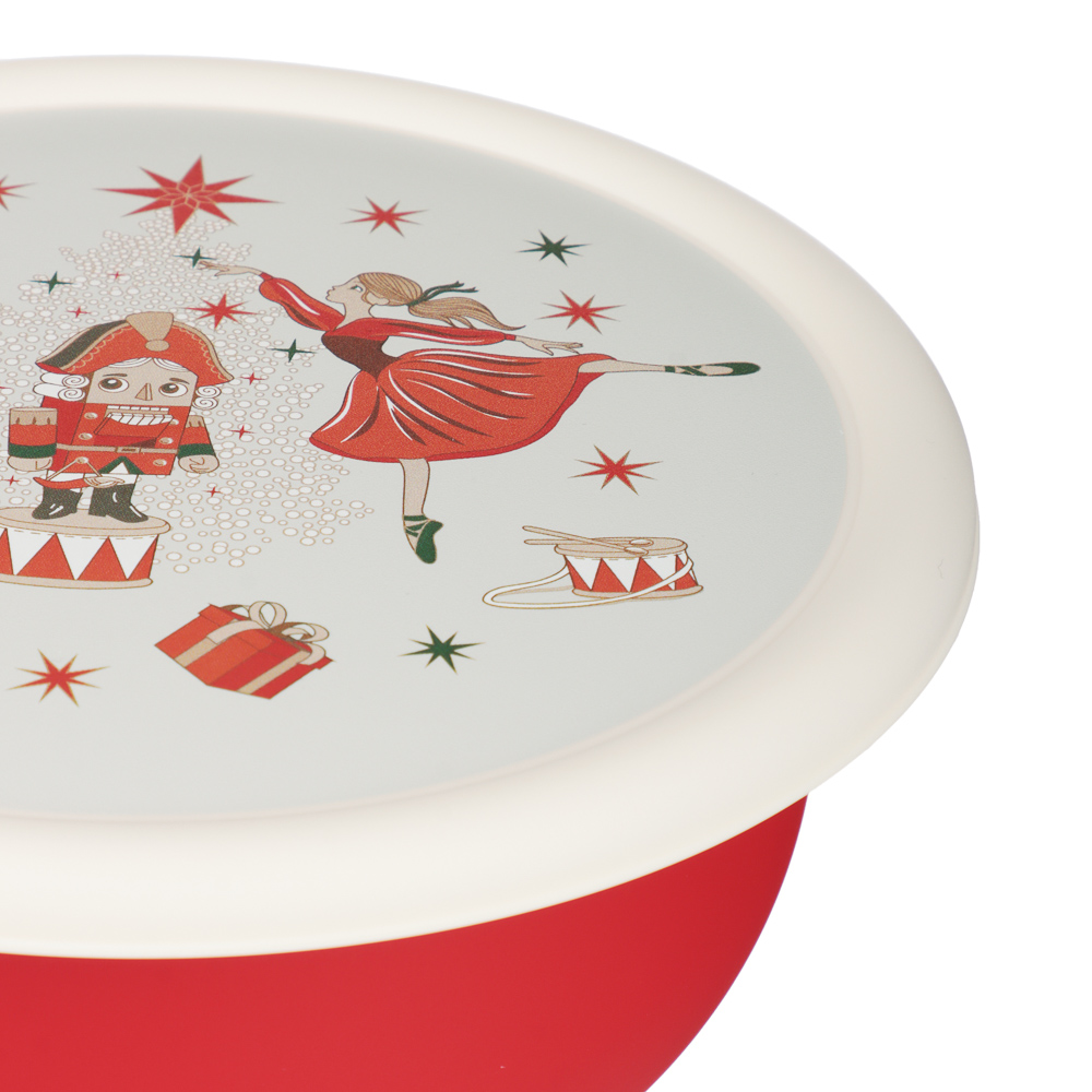 Щелкунчик Миска с крышкой 1,2л, пластик, арт.№ 861-518