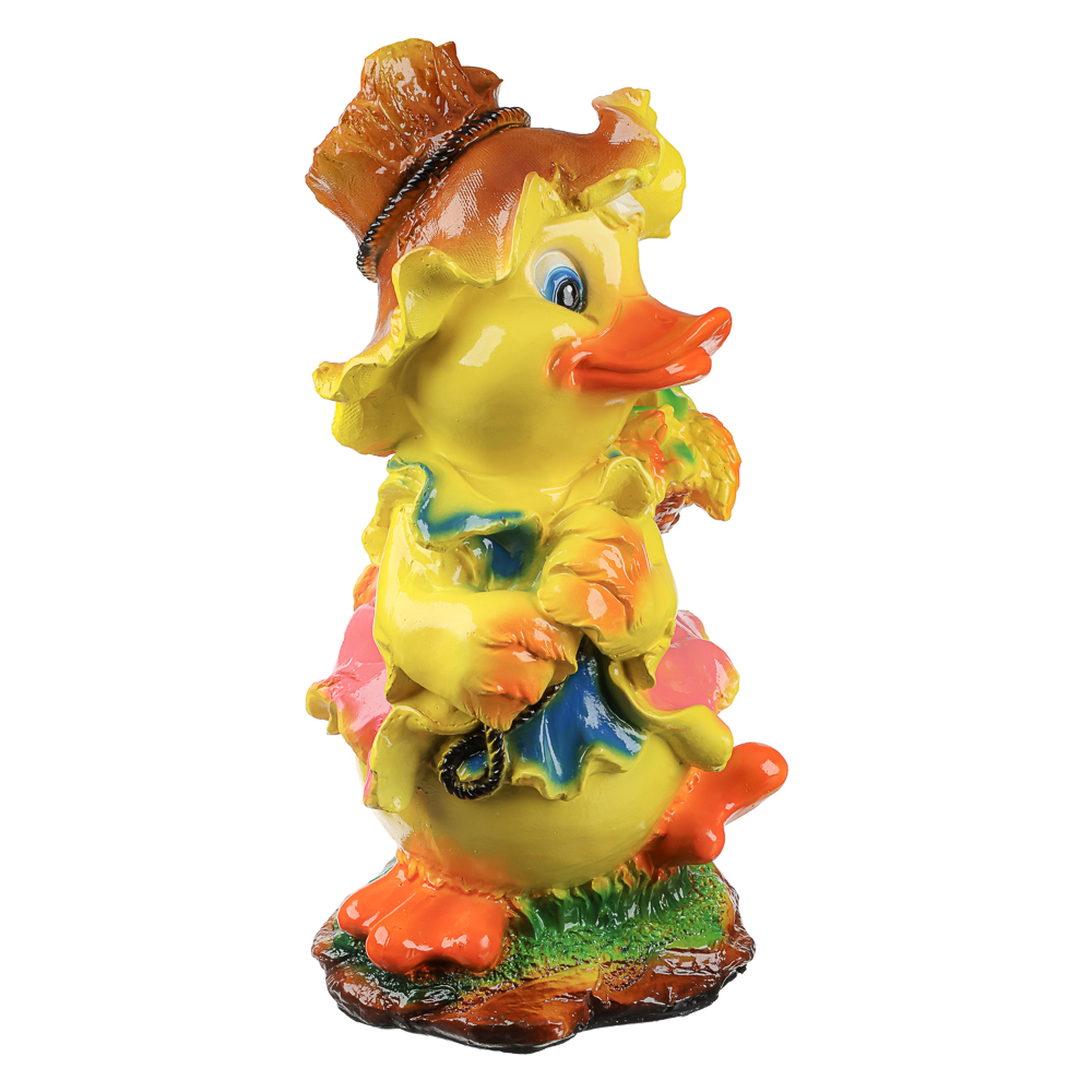 Фигура садовая "Утка с корзинкой" 48х28см, гипс, арт.№ 162-311