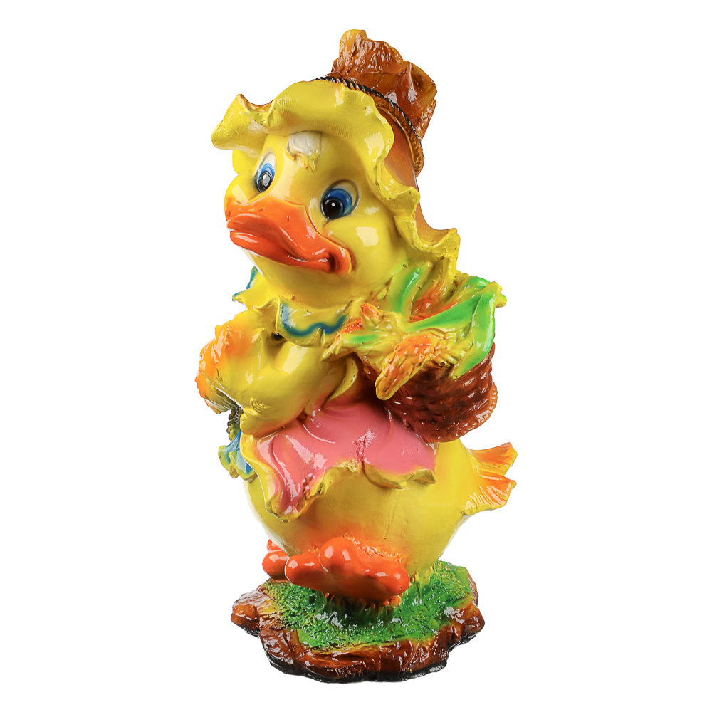 Фигура садовая "Утка с корзинкой" 48х28см, гипс, арт.№ 162-311