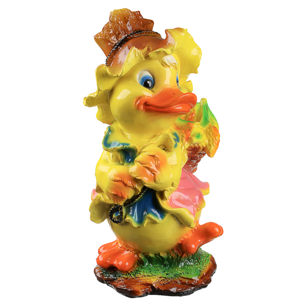 Фигура садовая "Утка с корзинкой" 48х28см, гипс, арт.№ 162-311