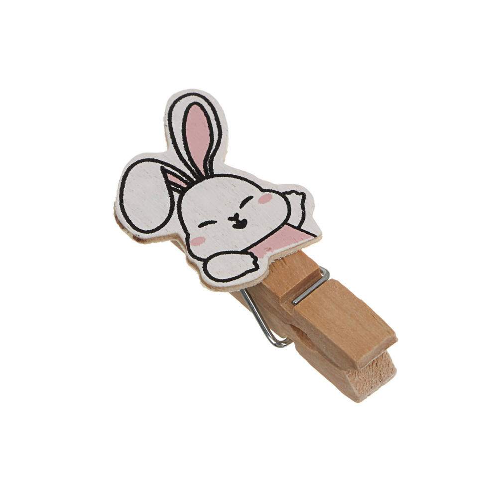 Набор прищепок тм LADECOR, дерево, металл, 14,5х12 см, 10 шт, 2 вида, арт.№ 535-221