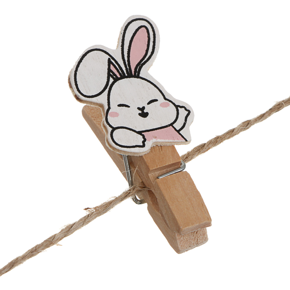 Набор прищепок тм LADECOR, дерево, металл, 14,5х12 см, 10 шт, 2 вида, арт.№ 535-221