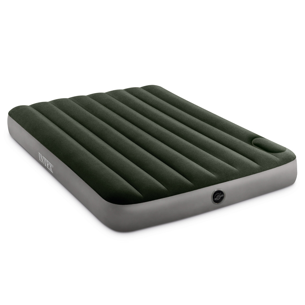 INTEX Матрас надувной DOWNY AIRBED, встроенный ножной насос, 191x137x25см, до 272кг, 64762, арт.№ 108-061