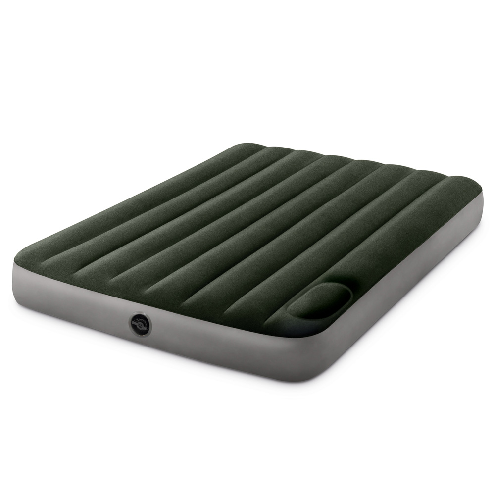INTEX Матрас надувной DOWNY AIRBED, встроенный ножной насос, 191x137x25см, до 272кг, 64762, арт.№ 108-061