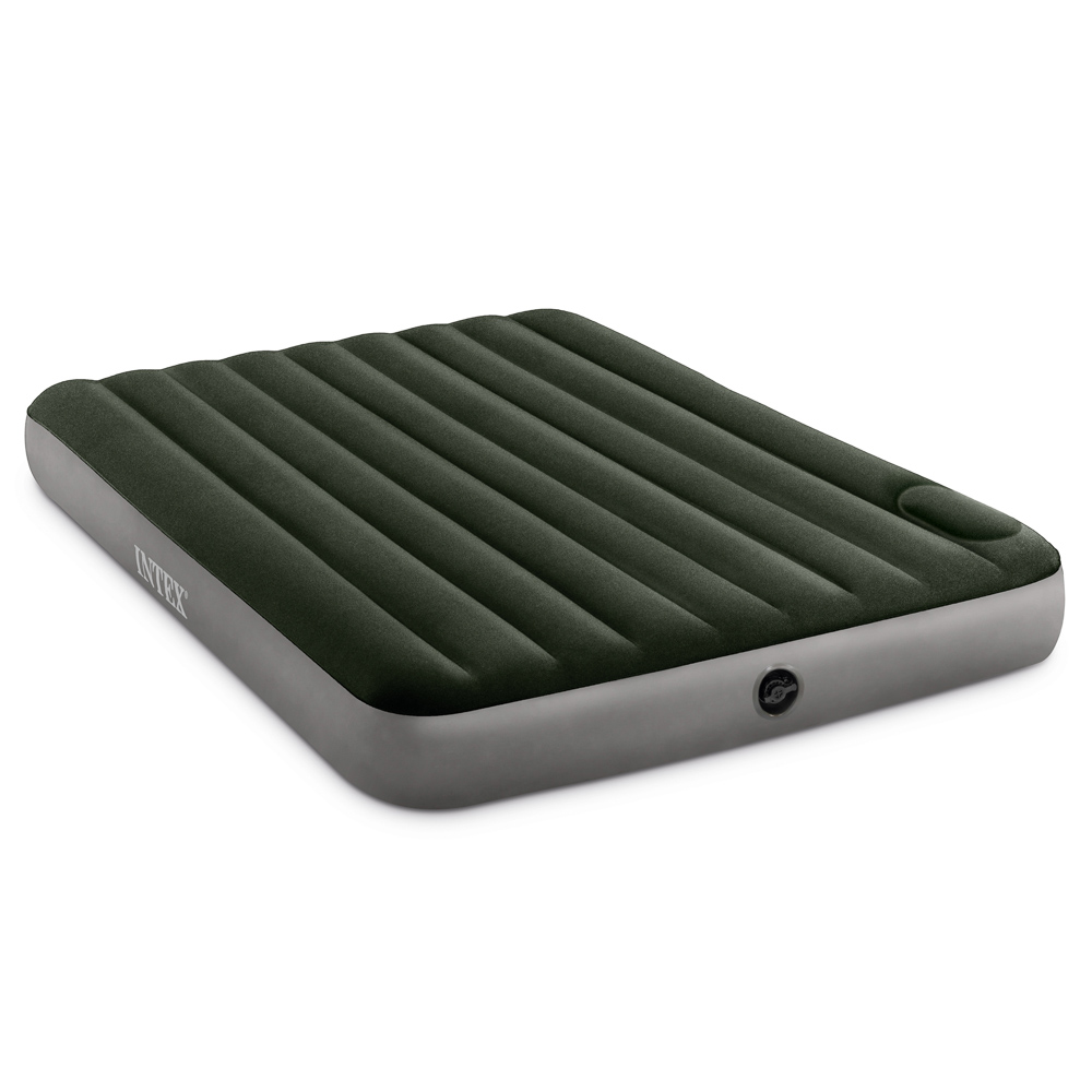 INTEX Матрас надувной DOWNY AIRBED, встроенный ножной насос, 203x152x25см, до 272кг, 64763, арт.№ 108-062