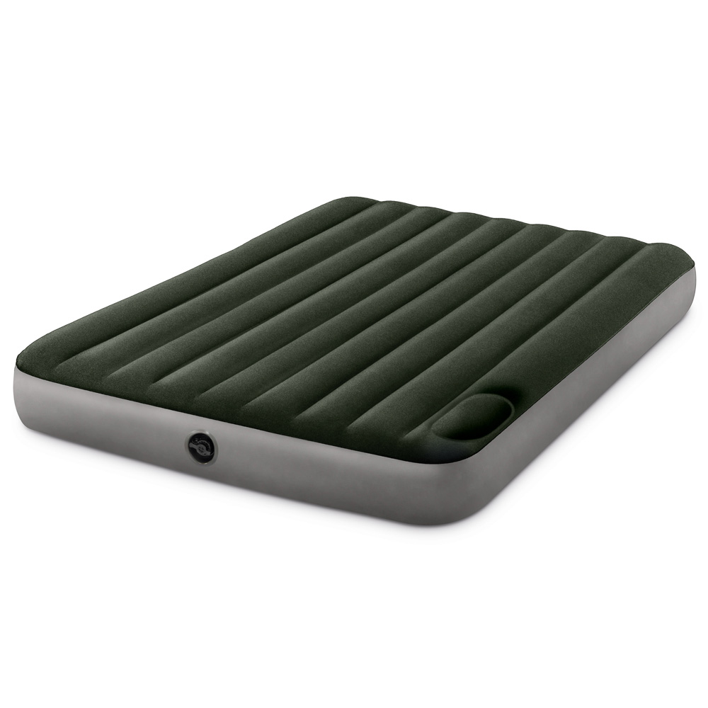 INTEX Матрас надувной DOWNY AIRBED, встроенный ножной насос, 203x152x25см, до 272кг, 64763, арт.№ 108-062