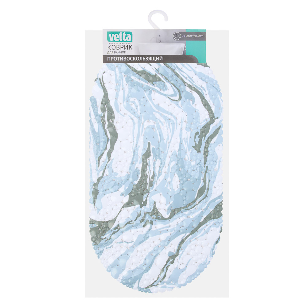 VETTA Коврик в ванну, противоскользящий, ПВХ, 65*34 см, Мрамор, 018, арт.№ 403-018