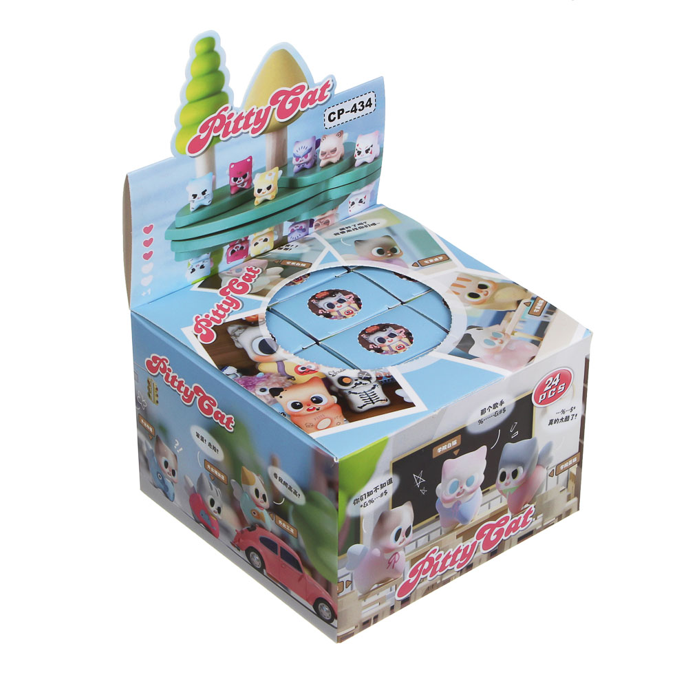 Игрушка фигурка "Модный кот", 5х5х3,5см, полистоун, микс, арт.№ 295-298