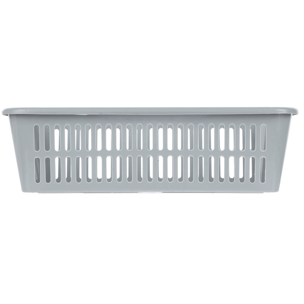 Корзинка универсальная 2л, 250х150х72мм, белый, серый, пластик, арт.№ 414-112