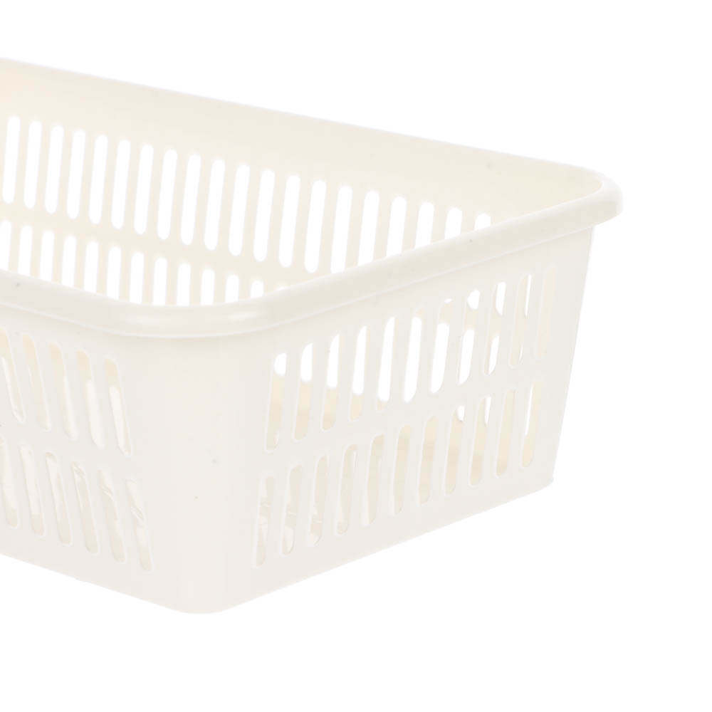 Корзинка универсальная 2л, 250х150х72мм, белый, серый, пластик, арт.№ 414-112