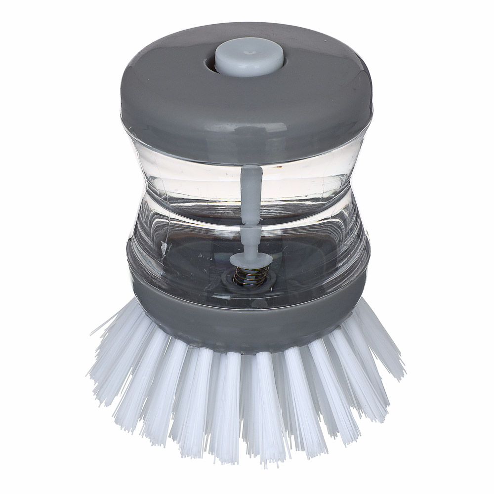 Щетка для посуды с дозатором тм VETTA, 8см, пластик, цвет серый, арт.№ 441-010