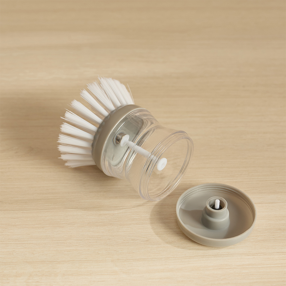 Щетка для посуды с дозатором тм VETTA, 8см, пластик, цвет серый, арт.№ 441-010