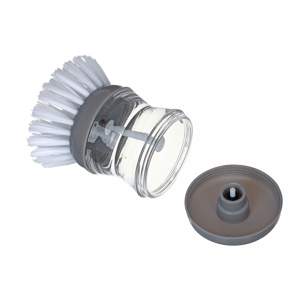 Щетка для посуды с дозатором тм VETTA, 8см, пластик, цвет серый, арт.№ 441-010