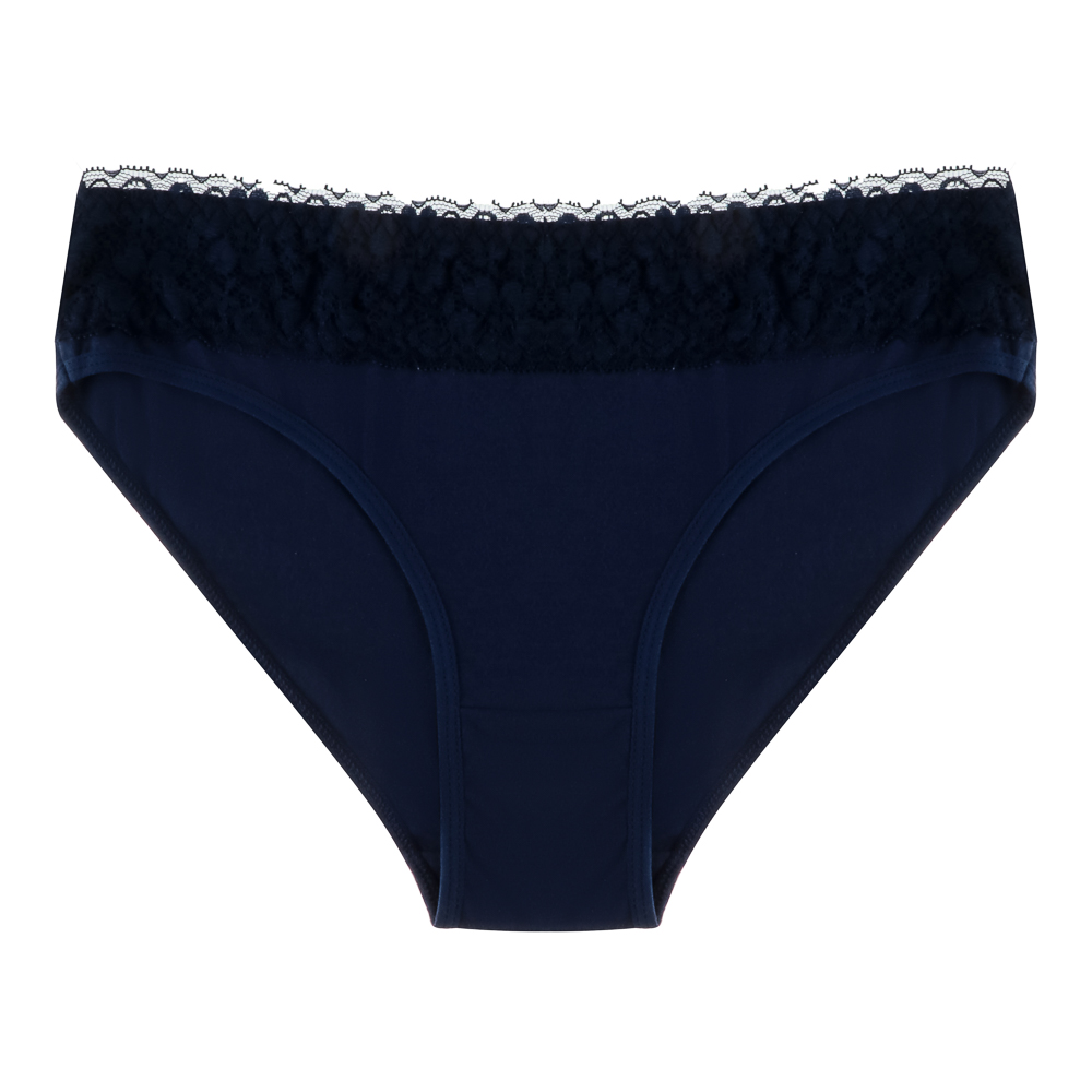GALANTE Трусы-слипы женские с декором, р.48, 95%хлопок, 5%спандекс, синий, НБ25-12, арт.№ 331-356
