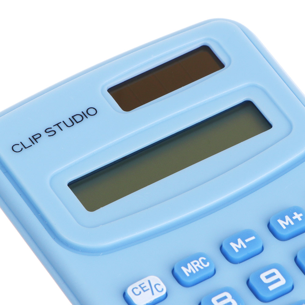 Калькулятор 8-разрядный карманный 10х6,2х0,9 см ClipStudio, пластик, ПВХ коробка, 4 цвета, арт.№ 580-205