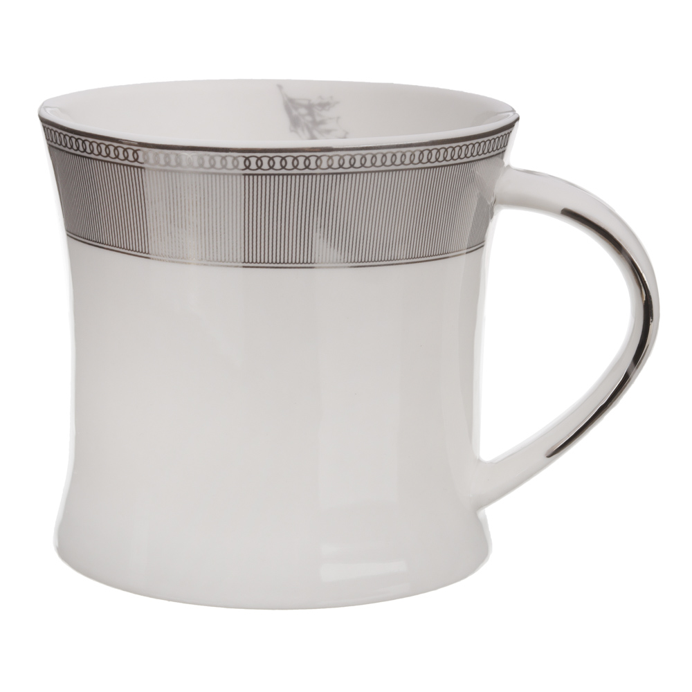 BY COLLECTION Сильвер Кружка, 300мл, костяной фарфор, подарочная упаковка, арт.1, арт.№ 820-773