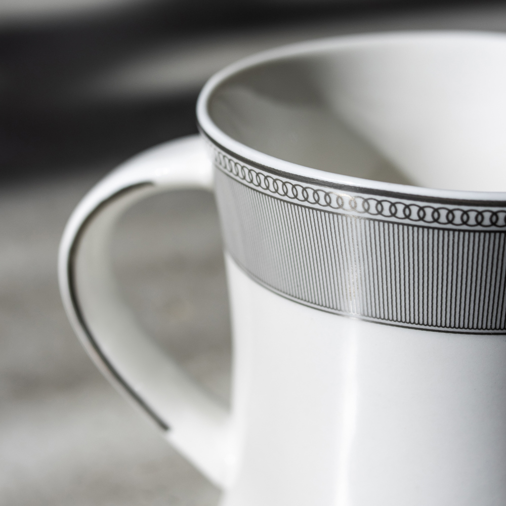BY COLLECTION Сильвер Кружка, 300мл, костяной фарфор, подарочная упаковка, арт.1, арт.№ 820-773