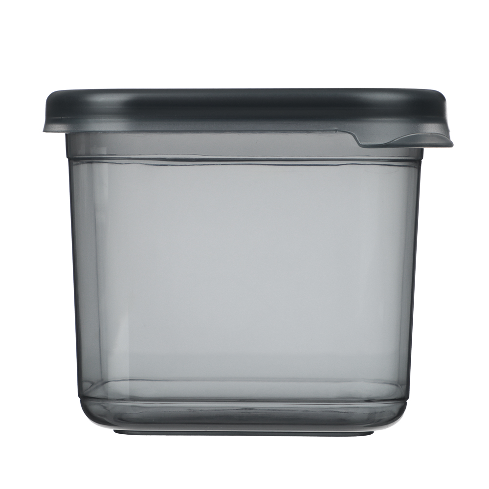 Ёмкость для сыпучих продуктов 0,7л 110х105х95мм, пластик, графит, арт.№ 861-583