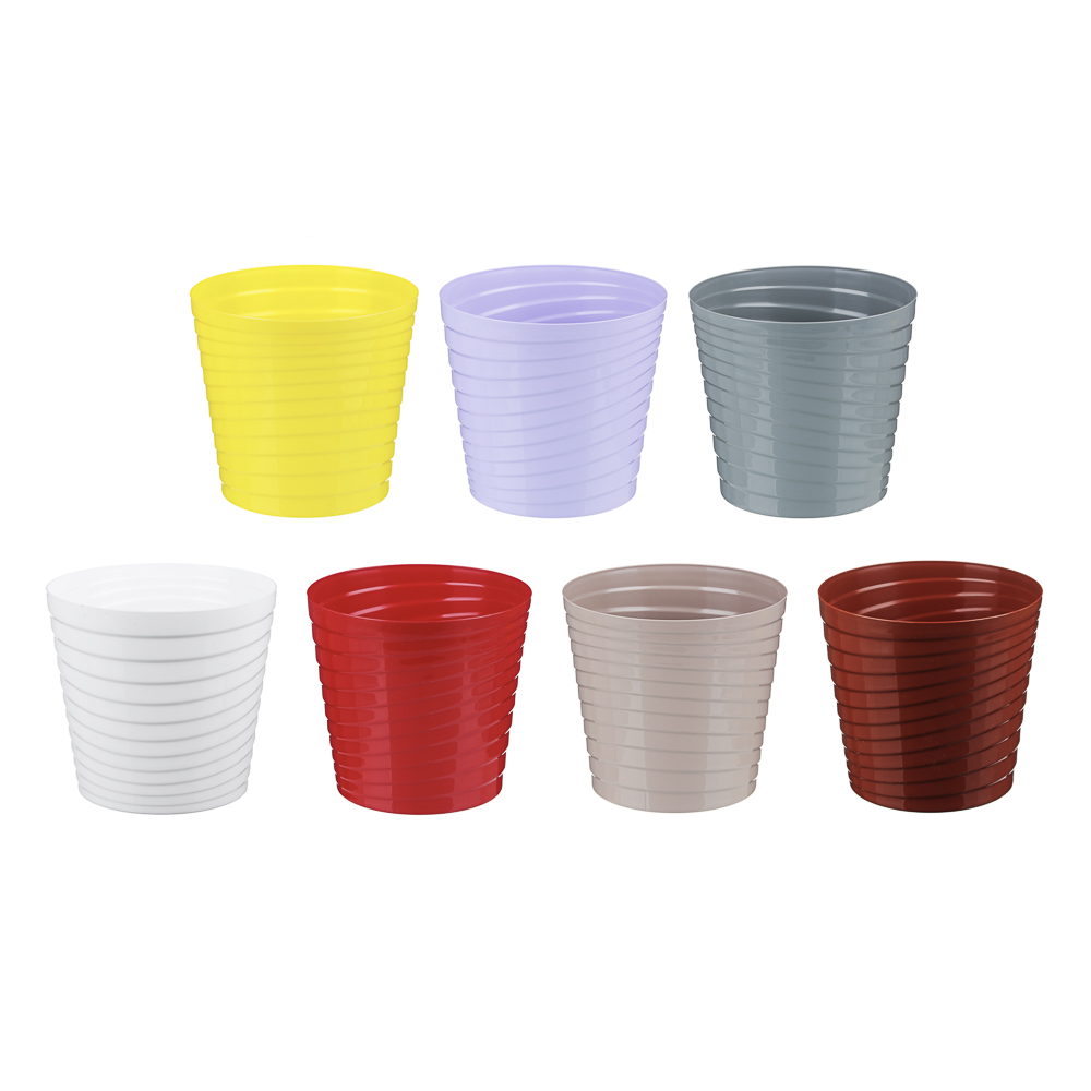 Кашпо "Верона" 1,65л, d14,5см, пластик, 7 цветов, арт.№ 164-215