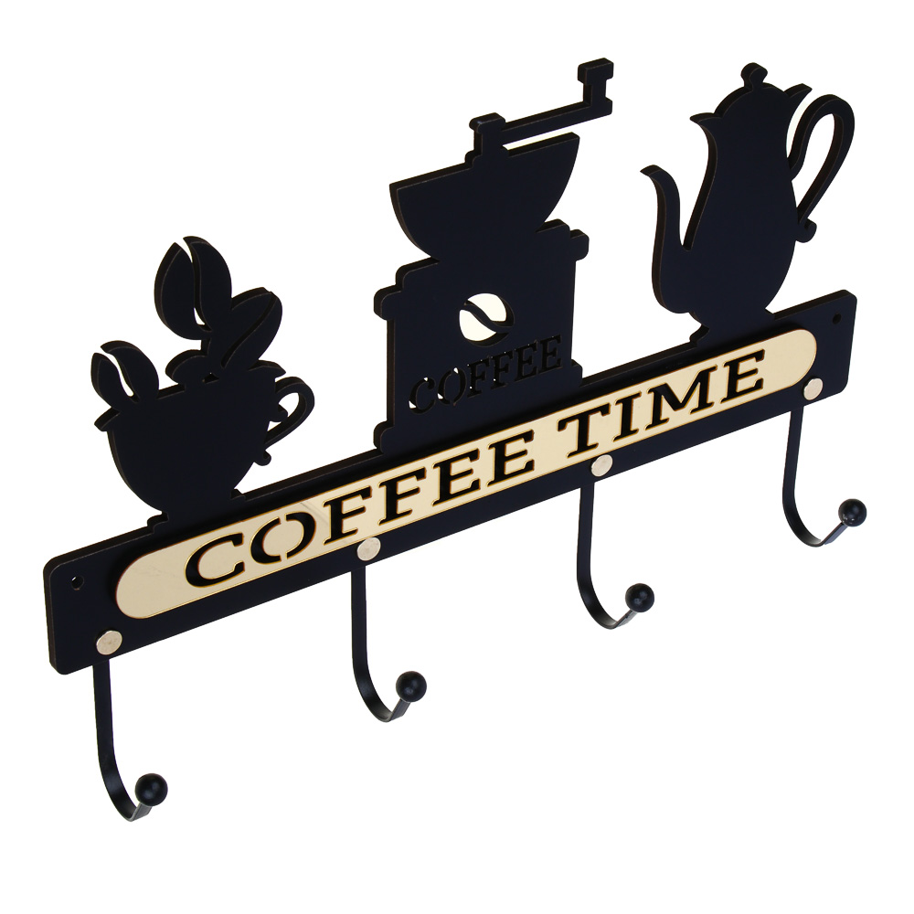 Ключница декоративная Coffee time, 34 см, МДФ, металл, арт.№ 510-186