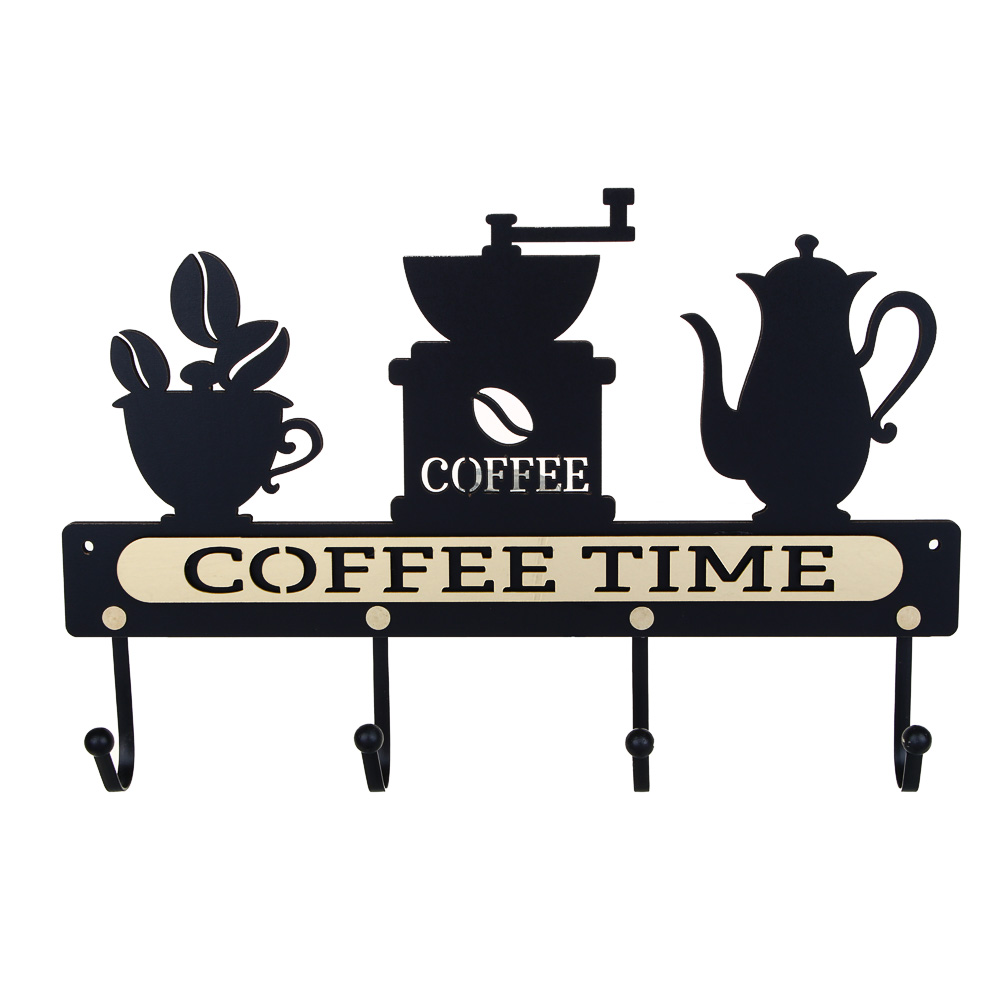 Ключница декоративная Coffee time, 34 см, МДФ, металл, арт.№ 510-186