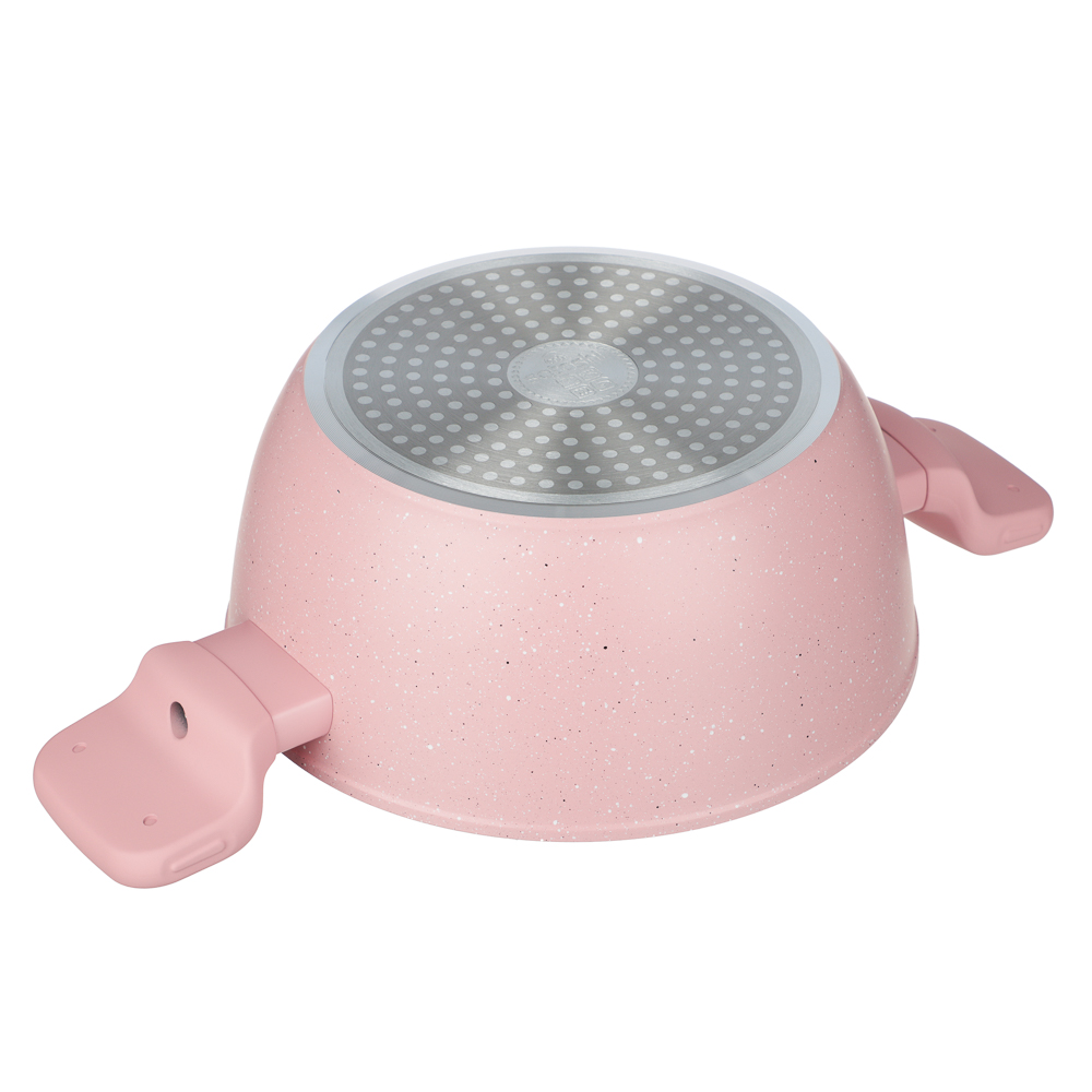 Кастрюля тм SATOSHI Ботаника 2,3л, d20х9см, антипригарное покрытие мрамор, индукция, 3 цвета, арт.№ 846-772