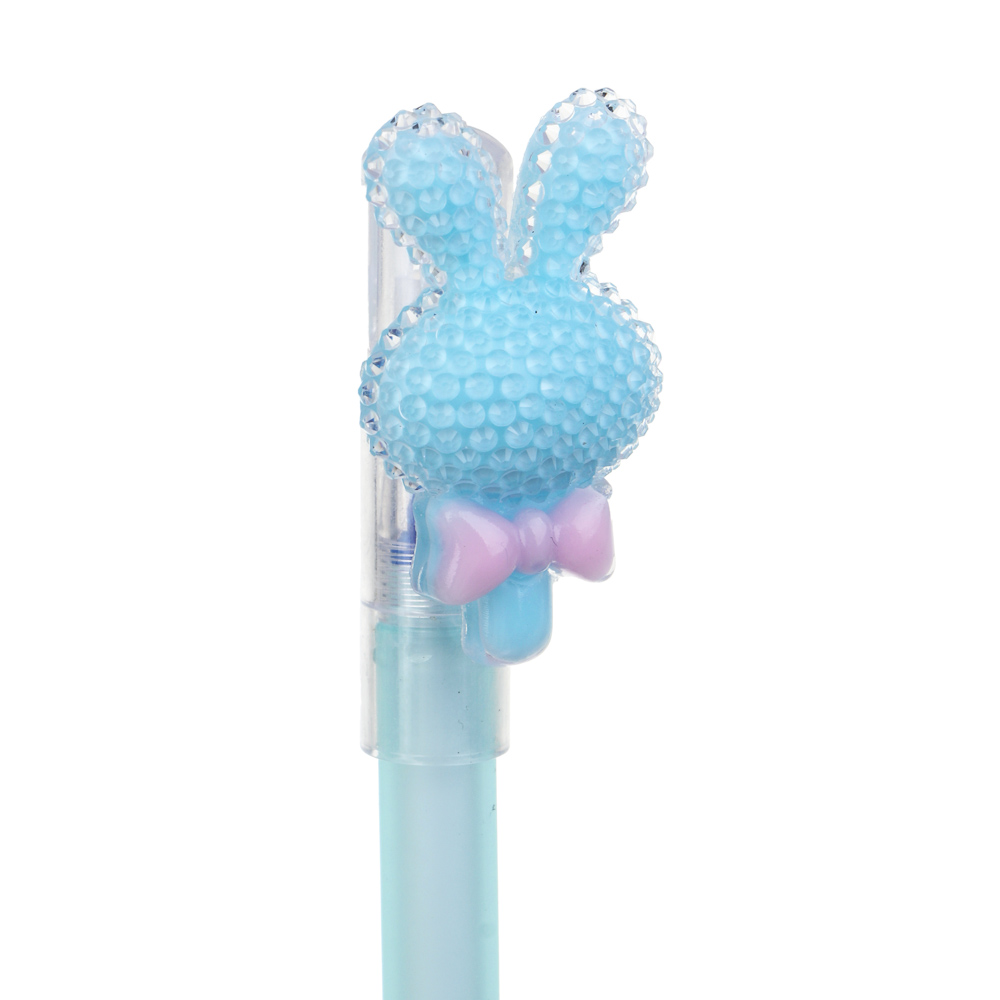 Ручка гелевая "пиши-стирай" синяя, с фигуркой "Стразики", 6 дизайнов, арт.№ 591-211