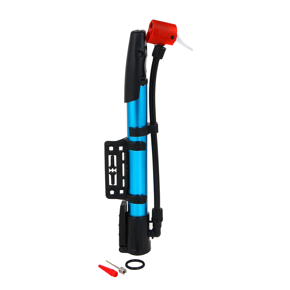 Насос велосипедный, тм BY SPORT, (шредер, преста), 32.5х2.7см, пластик, металл, 3 цвета, арт.№ 195-030