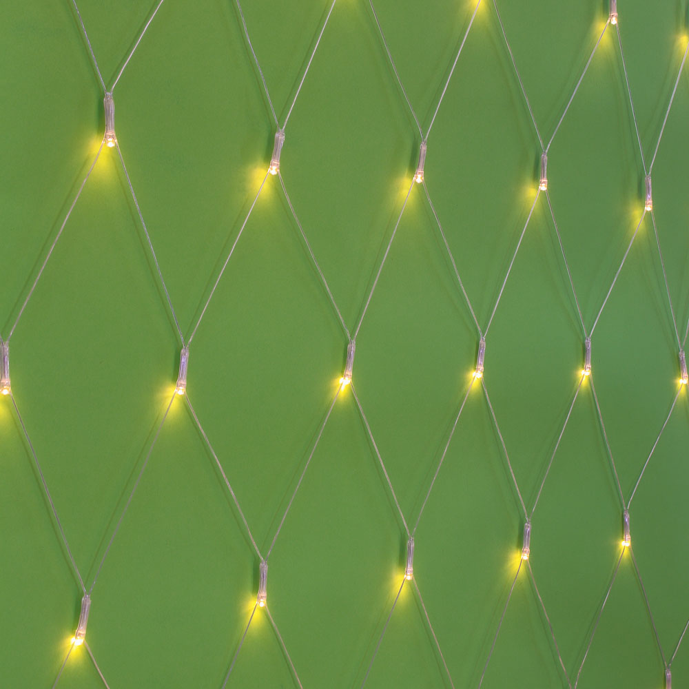 Гирлянда сетка 2x2 м СНОУ БУМ, 224 LED ламп, постоянное свечение шампань, ПВХ прозрачный, 220В, арт.№ 362-104