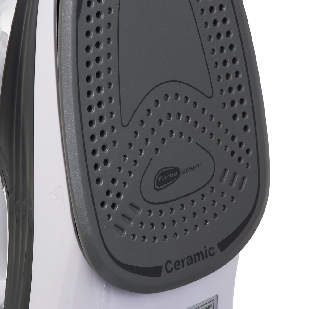 LEBEN Утюг с отпаривателем 3000 Вт, керамика, цифр. дисплей (антинакипь, антикапля, автоотключение), арт.№ 249-065