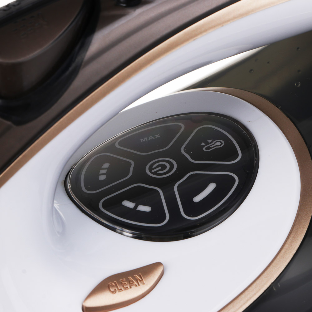 LEBEN Утюг с отпаривателем 3000 Вт, керамика, цифр. дисплей (антинакипь, антикапля, автоотключение), арт.№ 249-065