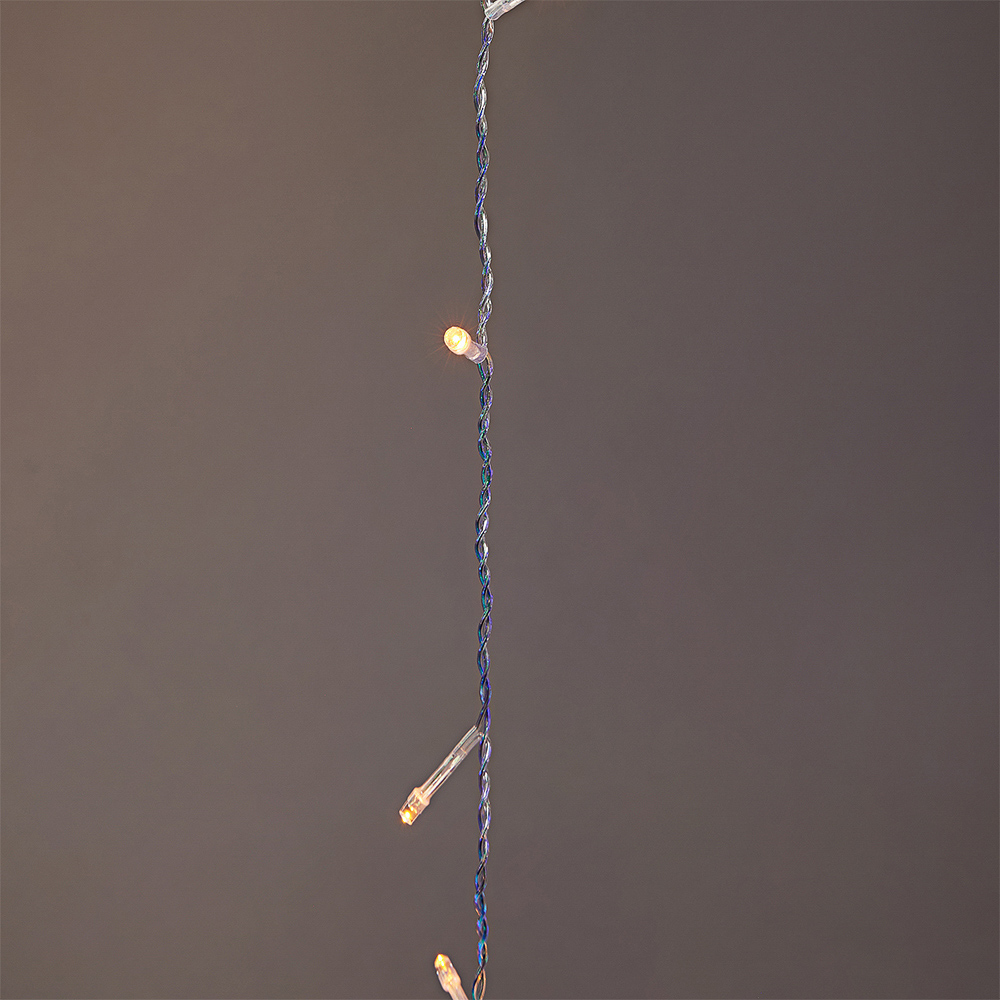 Гирлянда занавес 2x1,5 м СНОУ БУМ, 272 LED ламп, свечение мультицвет, ПВХ прозрачный, 8 режимов, коннектор, 220В, арт.№ 382-011