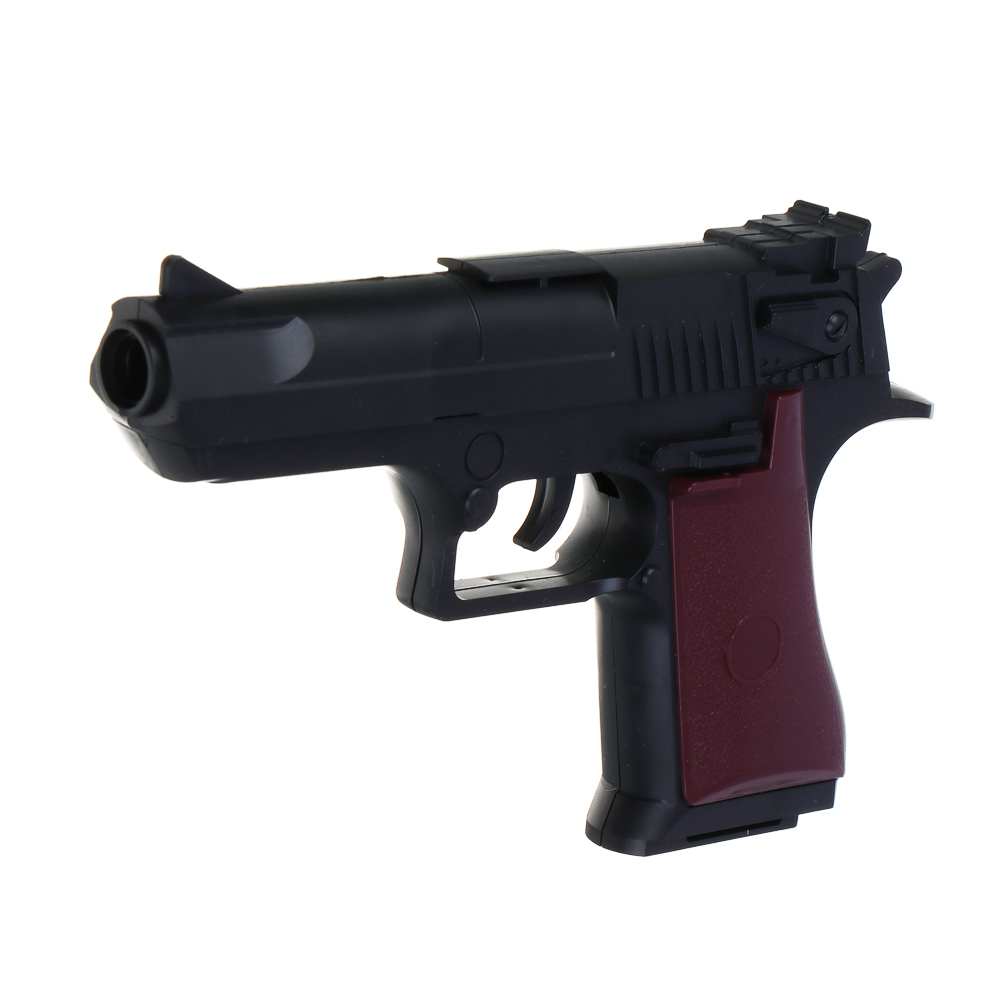 ИГРОЛЕНД Пистолет "Точный выстрел" с мягкими пулями, 12 пуль, 2 цели, TPR, PP, PVC, 19х26х2см, арт.№ 261-741