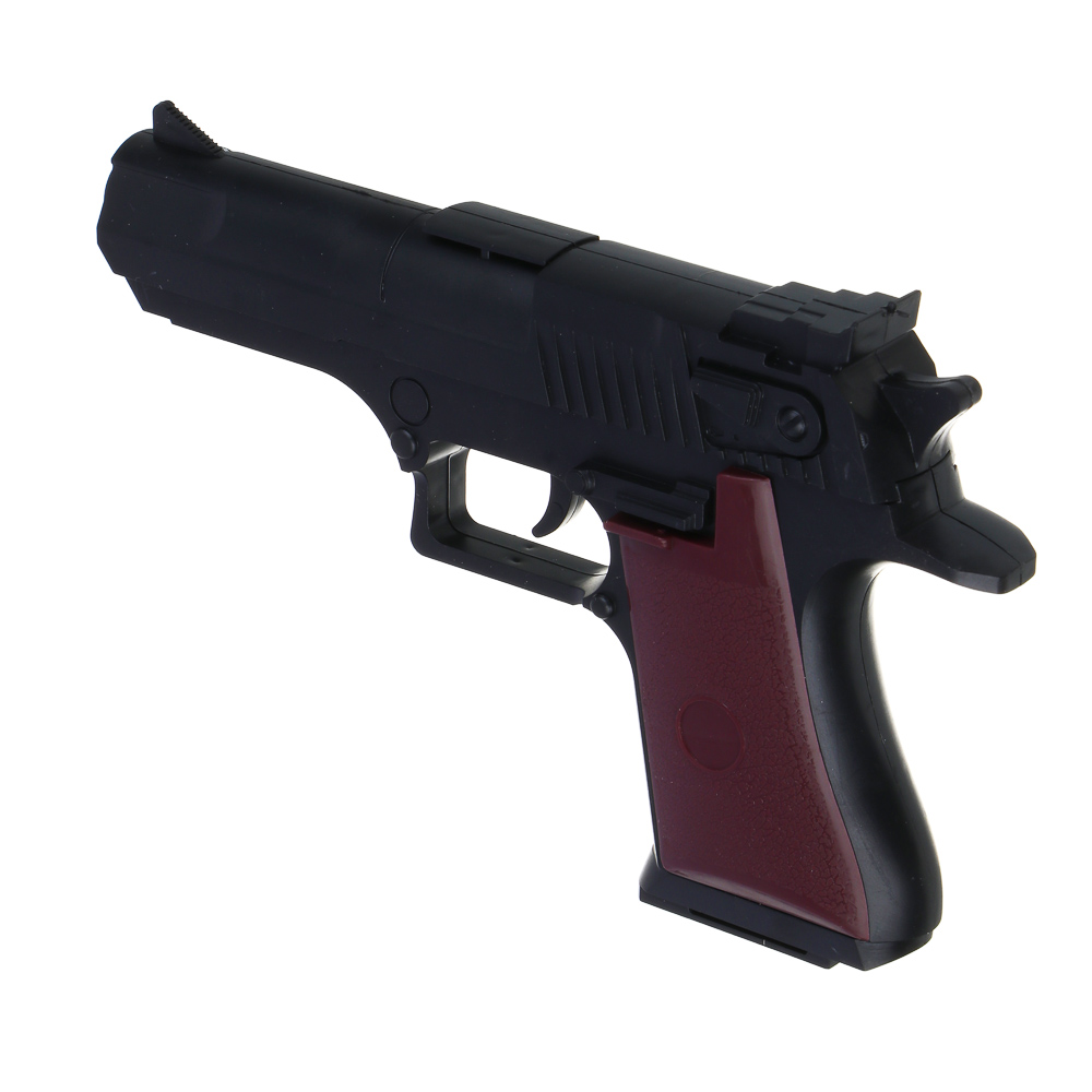 ИГРОЛЕНД Пистолет "Точный выстрел" с мягкими пулями, 12 пуль, 2 цели, TPR, PP, PVC, 19х26х2см, арт.№ 261-741