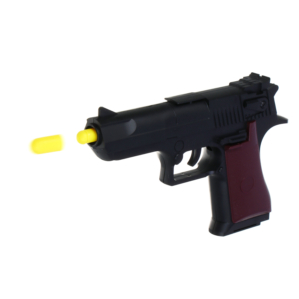 ИГРОЛЕНД Пистолет "Точный выстрел" с мягкими пулями, 12 пуль, 2 цели, TPR, PP, PVC, 19х26х2см, арт.№ 261-741