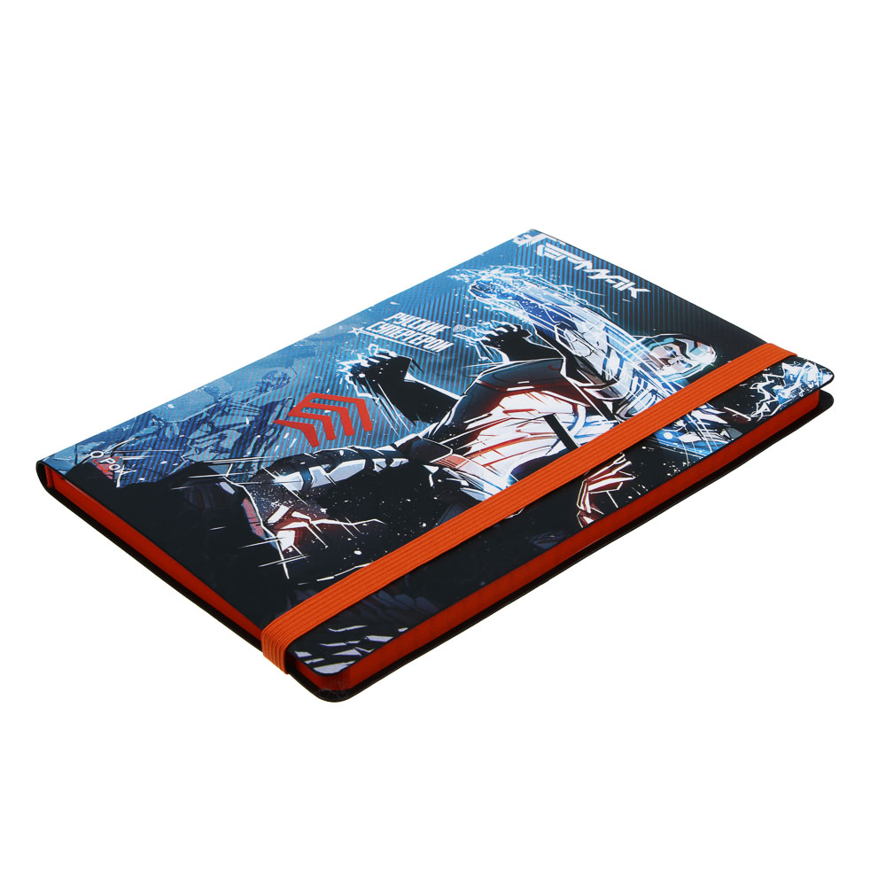 BY РСГ Бизнес - блокнот "ЕРМАК" А5, 192 стр., гибкая обл., иск.кожа, цв.срез, резинка, 2 закладки, арт.№ 801-047